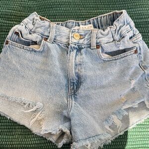 Zara Light Wash Denim Jean Shorts